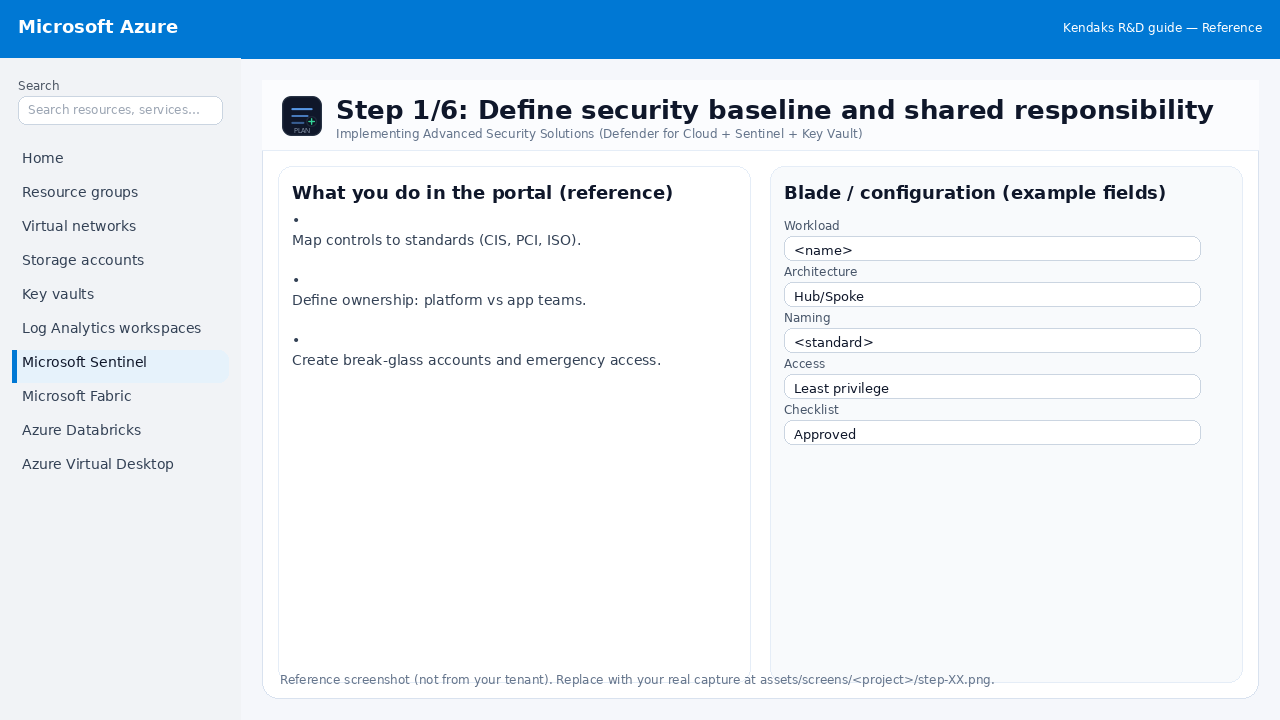 Implementing Advanced Security Solutions (Defender for Cloud + Sentinel + Key Vault) step 1