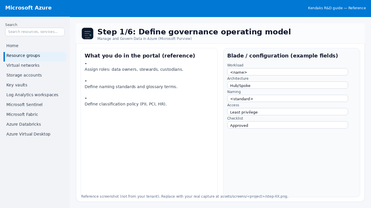 Manage and Govern Data in Azure (Microsoft Purview) step 1