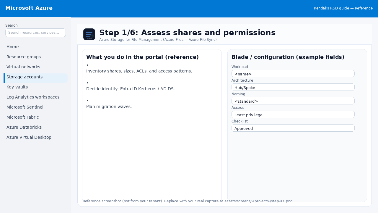 Azure Storage for File Management (Azure Files + Azure File Sync) step 1