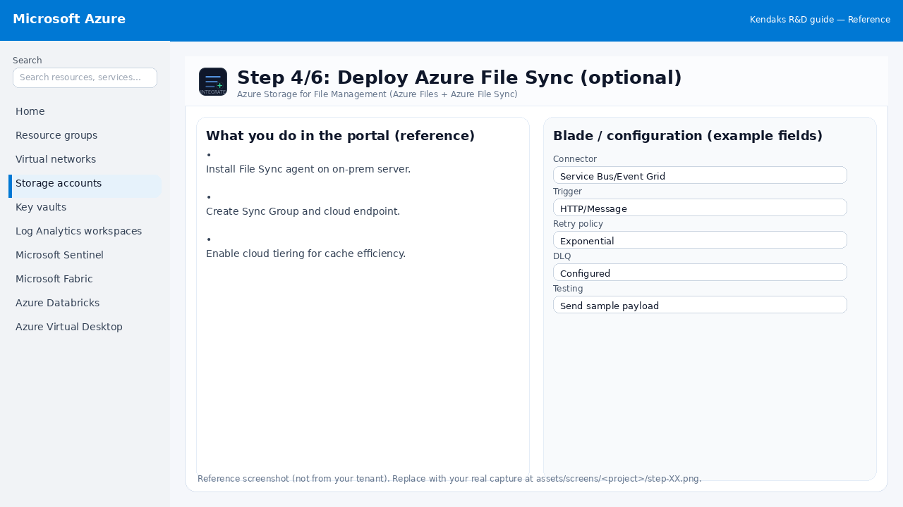 Azure Storage for File Management (Azure Files + Azure File Sync) step 4