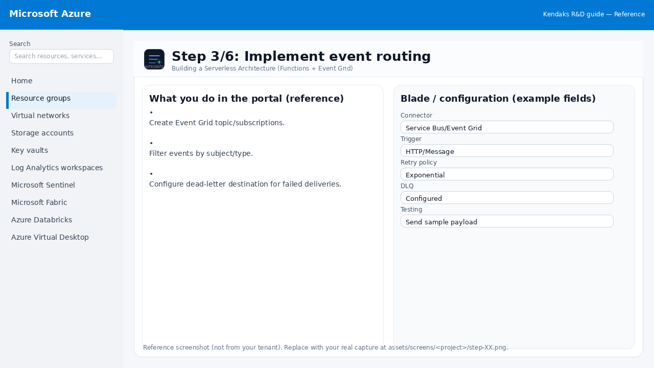 Building a Serverless Architecture (Functions + Event Grid) step 3