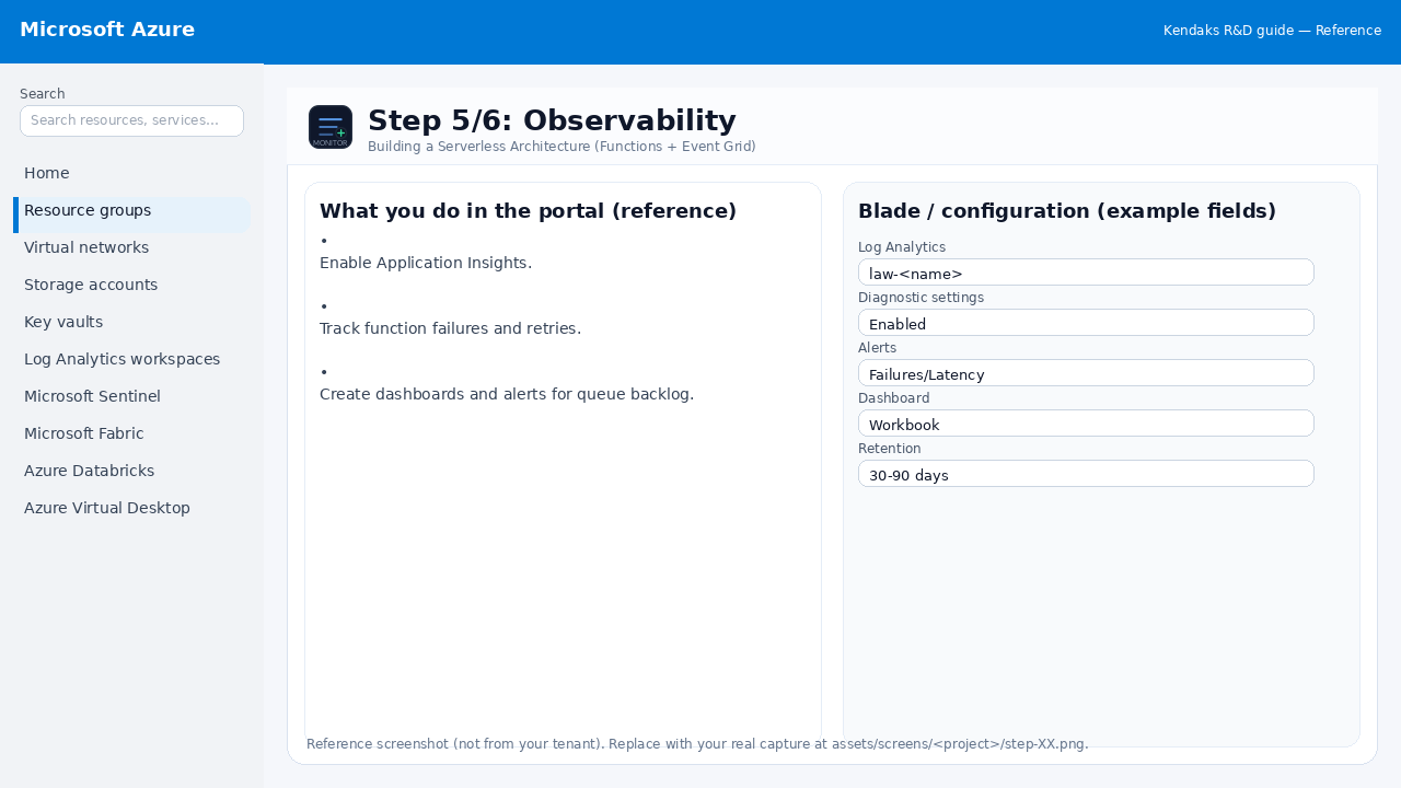 Building a Serverless Architecture (Functions + Event Grid) step 5