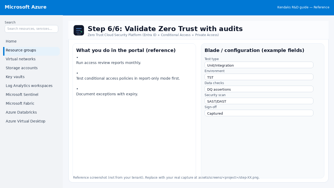 Zero Trust Cloud Security Platform (Entra ID + Conditional Access + Private Access) step 6
