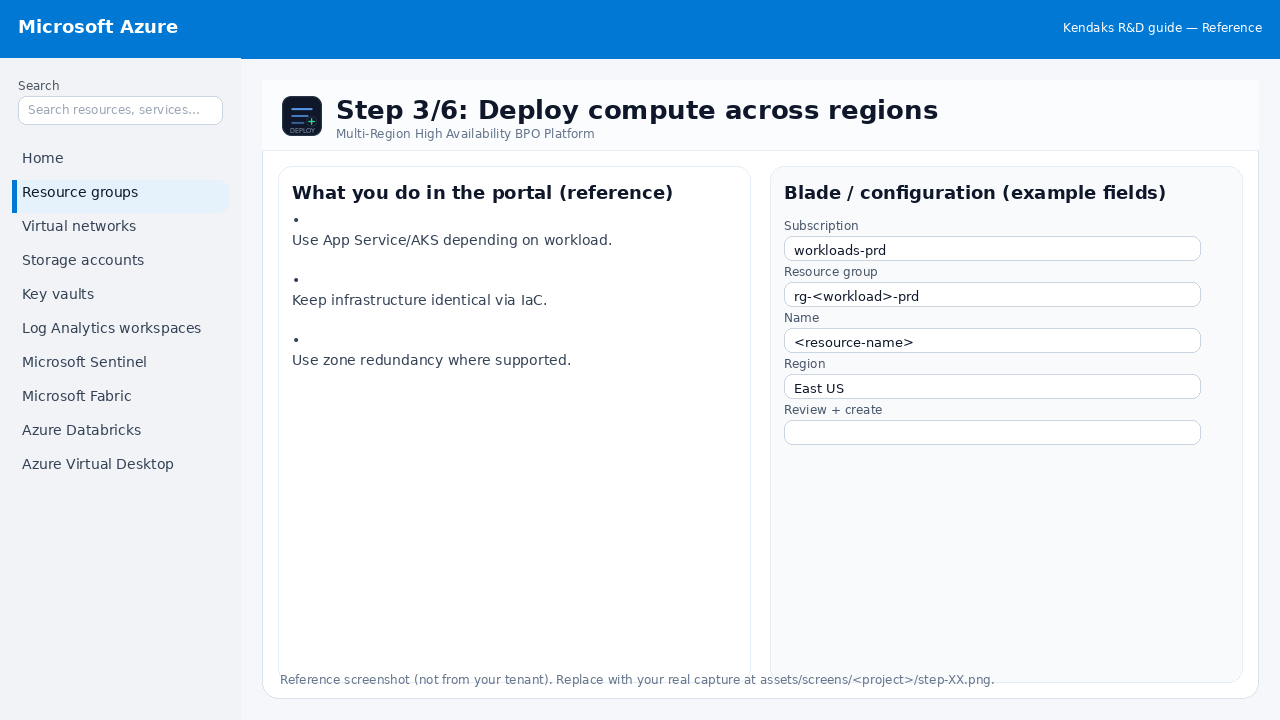 Multi-Region High Availability BPO Platform step 3