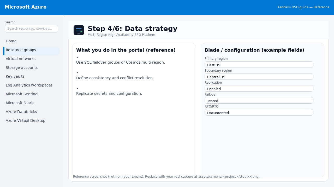 Multi-Region High Availability BPO Platform step 4