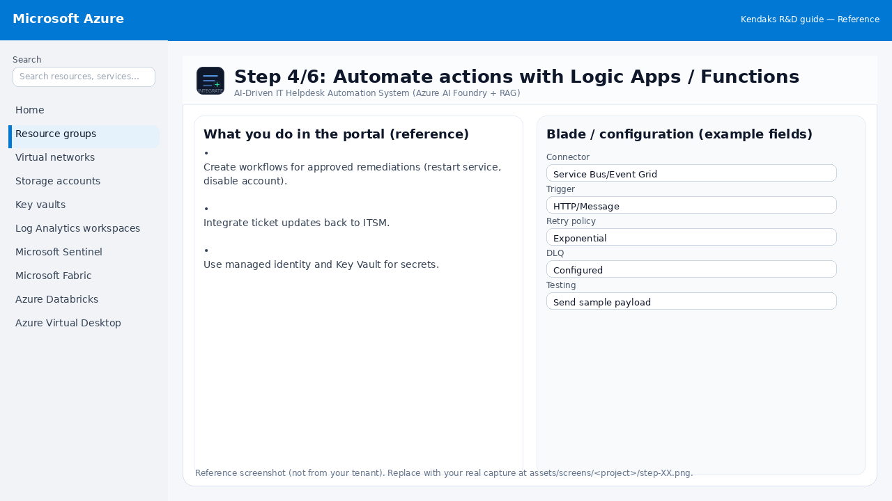 AI-Driven IT Helpdesk Automation System (Azure AI Foundry + RAG) step 4
