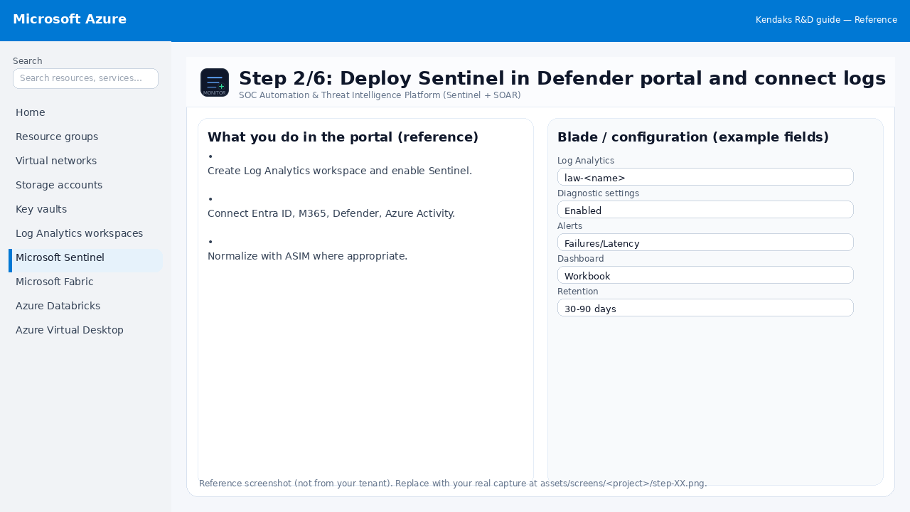 SOC Automation & Threat Intelligence Platform (Sentinel + SOAR) step 2