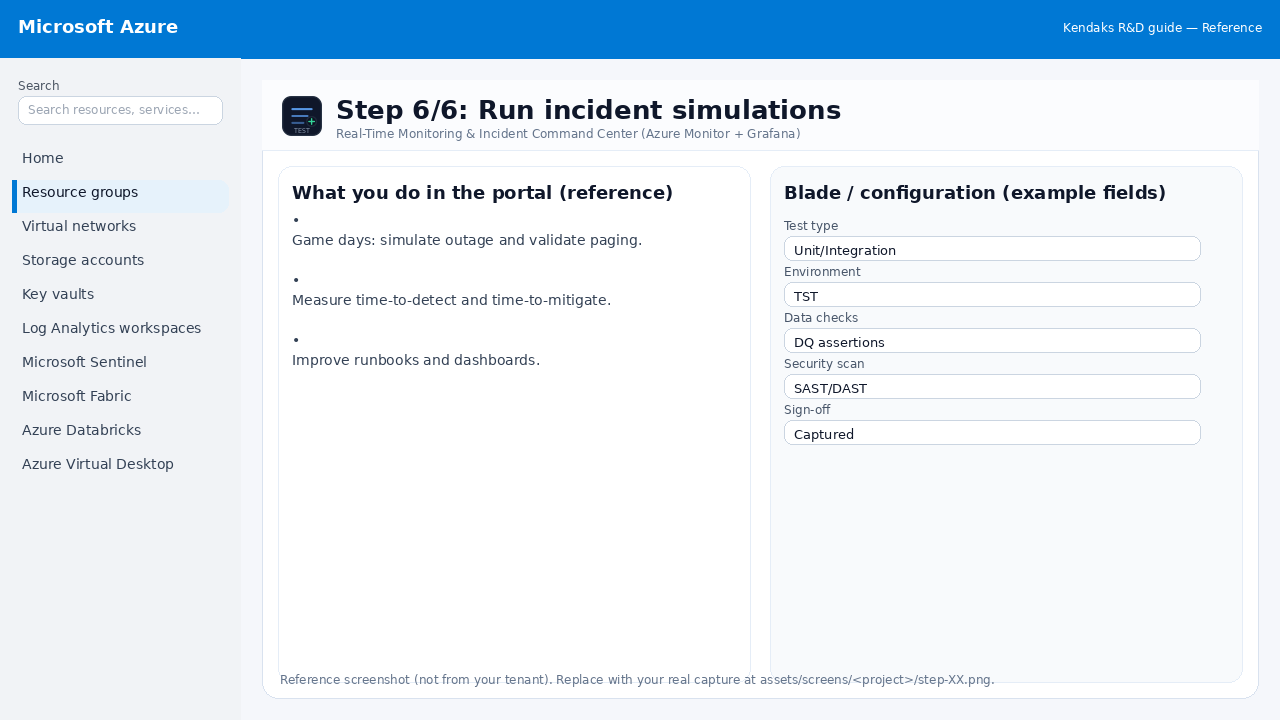 Real-Time Monitoring & Incident Command Center (Azure Monitor + Grafana) step 6