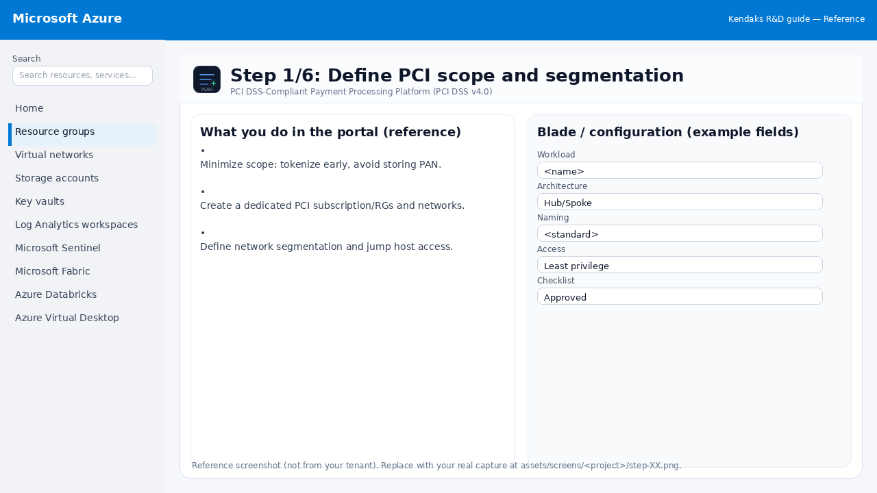 PCI DSS-Compliant Payment Processing Platform (PCI DSS v4.0) step 1